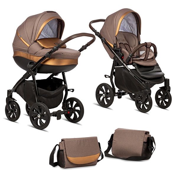 Детская коляска Tutis Nanni 2 в 1 - кофе/кожа бронза