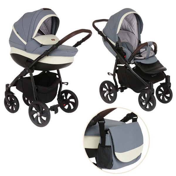 Детская коляска Tutis Nanni 2 в 1 - камуфляж/кожа фисташка