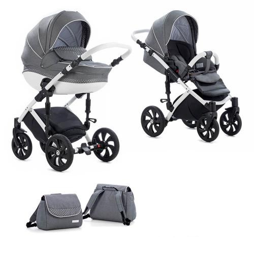 Детская коляска Tutis Mimi Style 2 в 1 - white dot