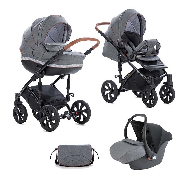 Детская коляска Tutis Mimi Style 3 в 1 - grey rhombus