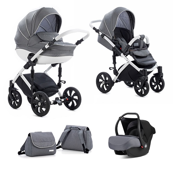 Детская коляска Tutis Mimi Style 3 в 1 - white dot