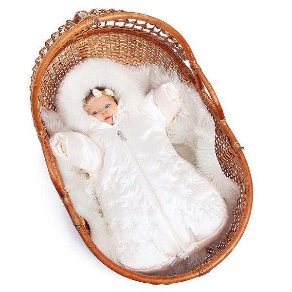 Комбинезон-мешок меховой Pituso Династия - молочный