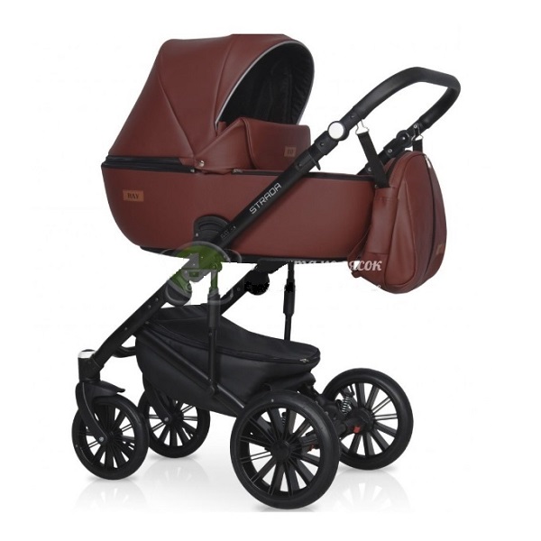 Детская коляска Ray Strada 2 в 1 - 01 кожа бордо