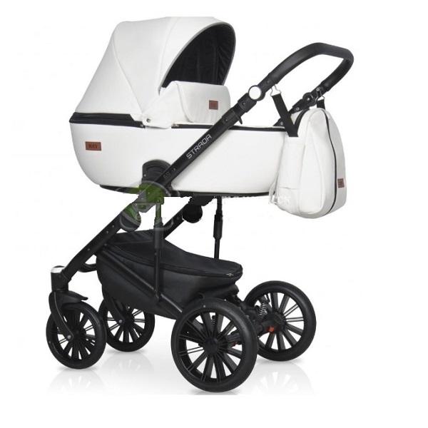 Детская коляска Ray Strada 2 в 1 - 02 белая кожа