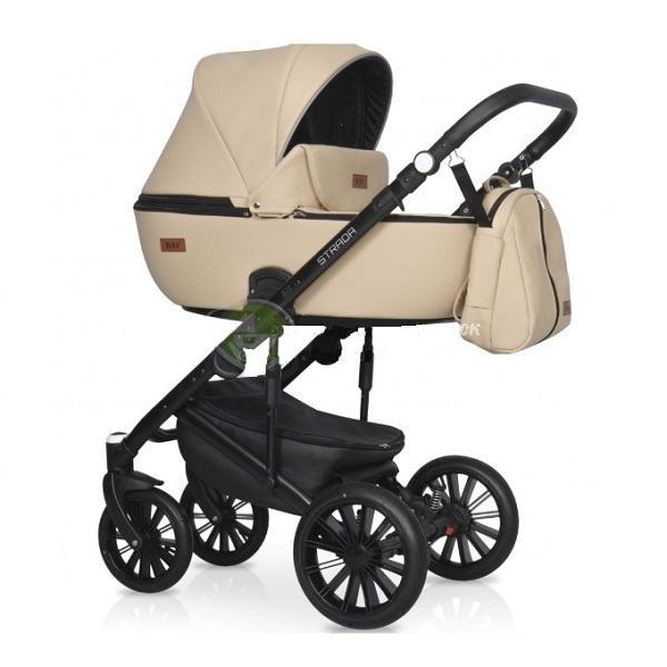 Детская коляска Ray Strada 2 в 1 - 03 бежевая кожа