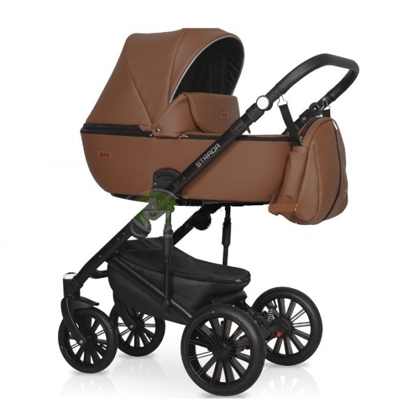 Детская коляска Ray Strada 2 в 1 - 04 коричневая кожа