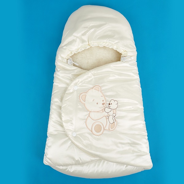 Осьминожка конверт меховой ЗИМА - молочный