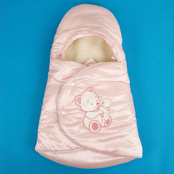 Осьминожка конверт меховой ЗИМА - розовый