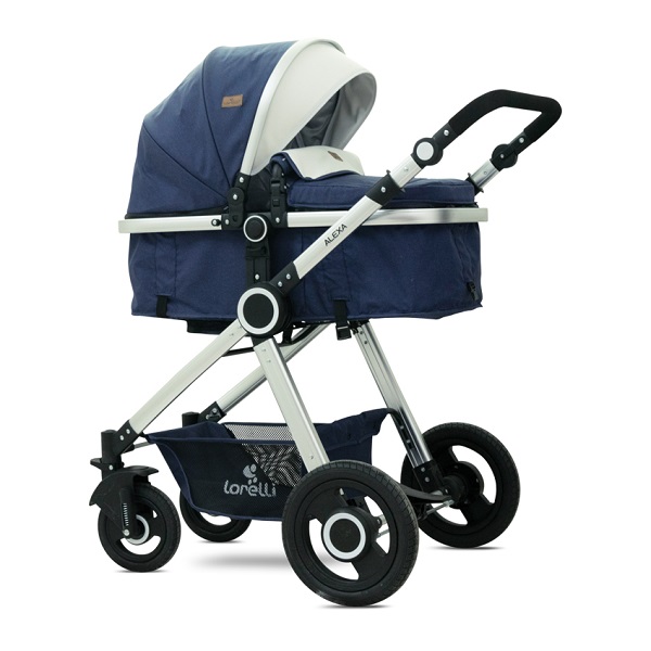 Универсальная коляска Lorelli Alexa 2 в 1 - dark blue birds