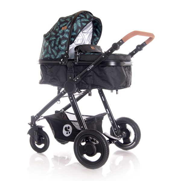 Универсальная коляска Lorelli Alexa 2 в 1 - black leaves