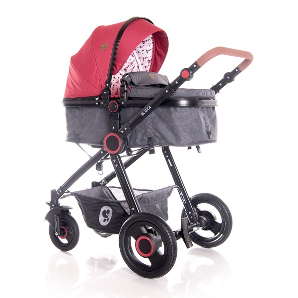Универсальная коляска Lorelli Alexa 2 в 1 - red black