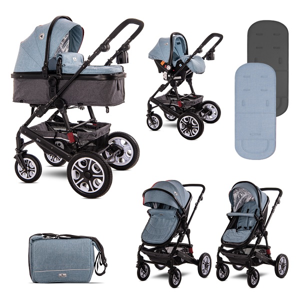 Универсальная коляска Lorelli Lora 3 в 1 - sky blue