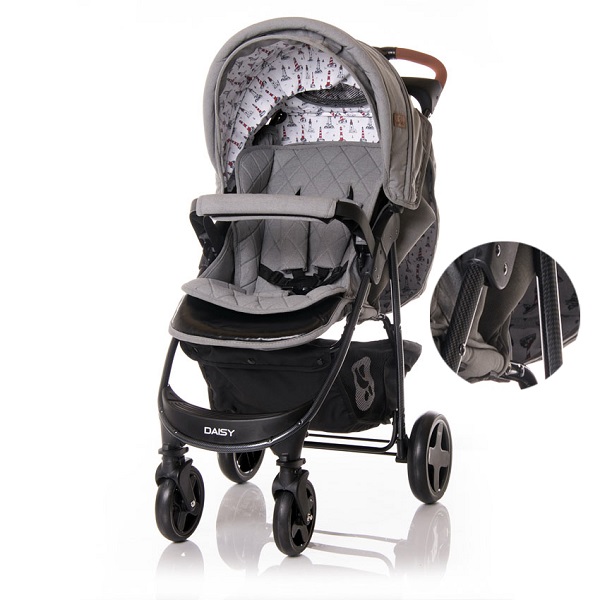 Прогулочная коляска Lorelli Daisy - dark grey light house