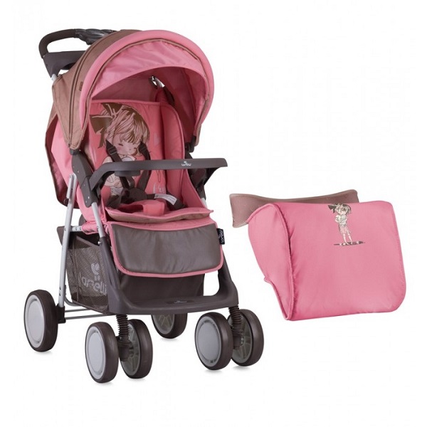 Прогулочная коляска Lorelli Foxy - beige pink girl