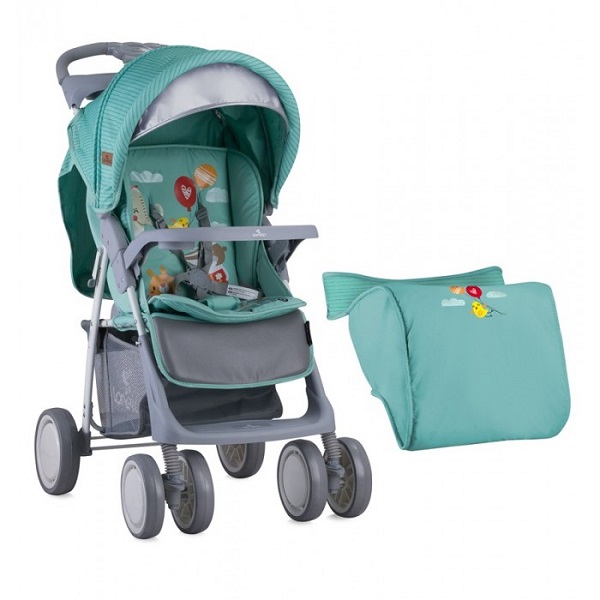 Прогулочная коляска Lorelli Foxy - green happy animals