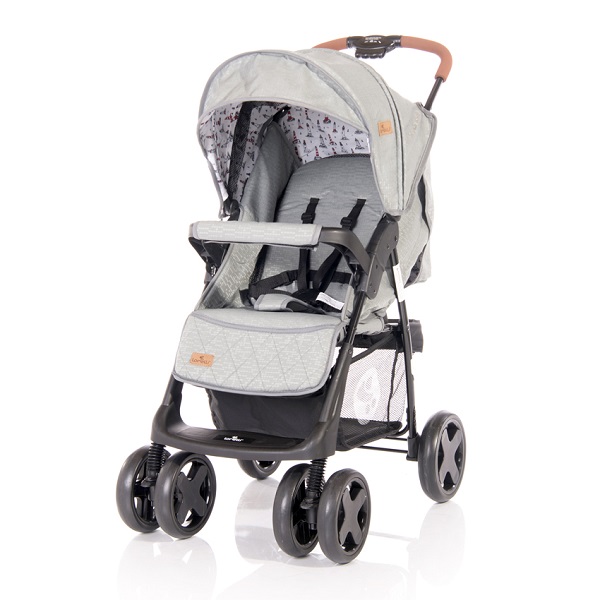 Прогулочная коляска Lorelli Ines - dark grey light house
