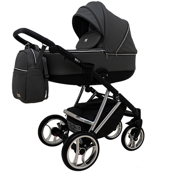 Детская коляска Ray Agix 2 в 1 - 01 серый/серебро