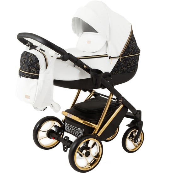 Детская коляска Ray Agix 2 в 1 - 02 бело/черный