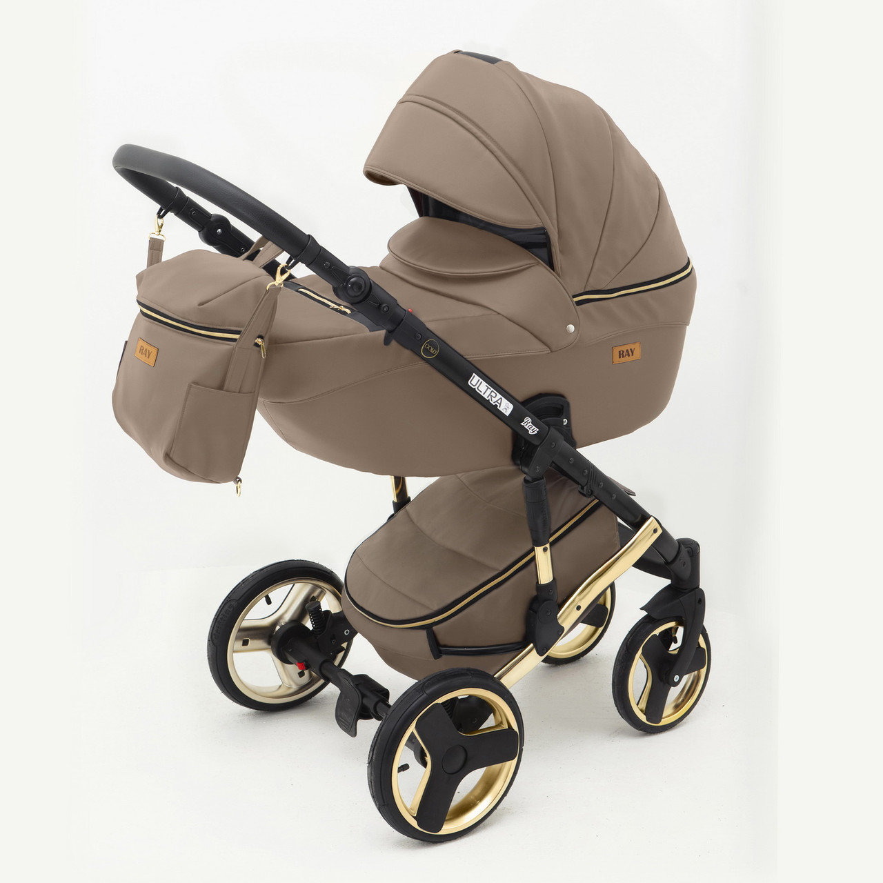 Детская коляска Ray Ultra Gold 2 в 1 - 16 т.бежевая кожа