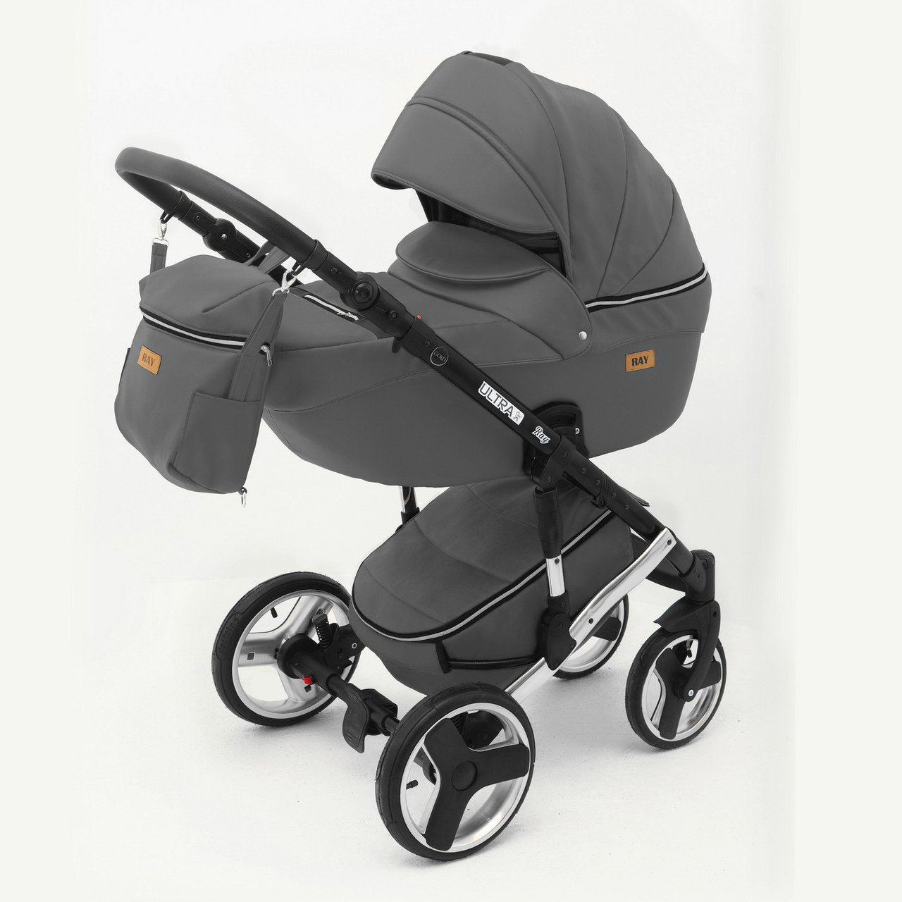 Детская коляска Ray Ultra Silver 2 в 1 - 02 графит