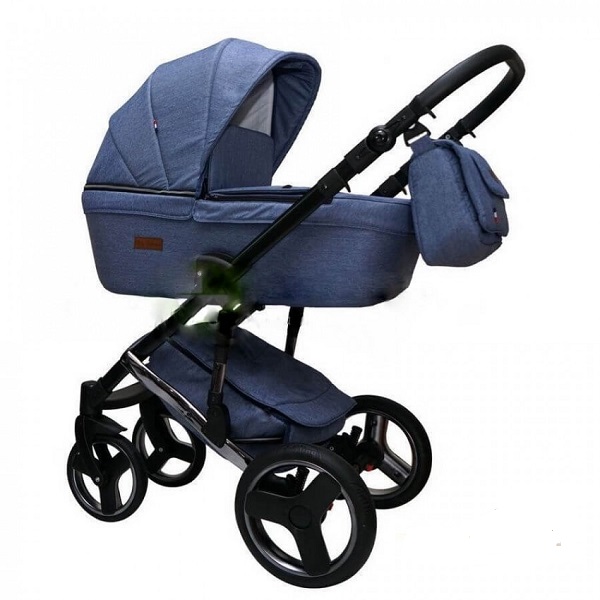 Детская коляска Ray Victoria Silver 2 в 1 - 10 синий лен