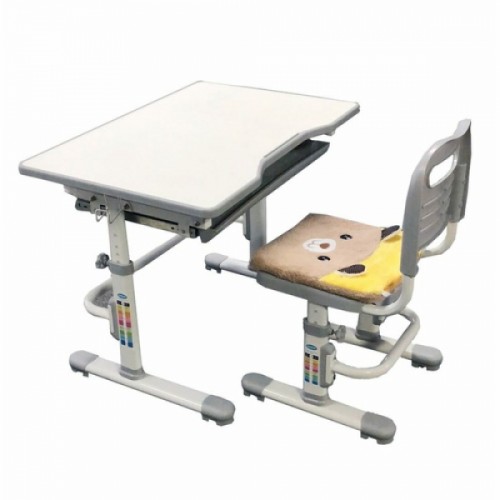 Парта-трансформер со стулом Rifforma SET-10 - серый