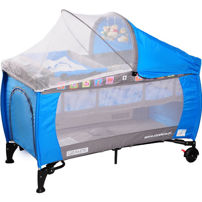 Манеж-кровать Caretero GRANDE - синий