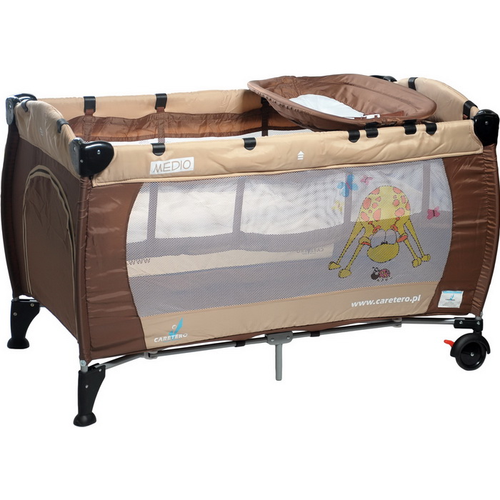 Манеж-кровать Caretero MEDIO - кор./беж.