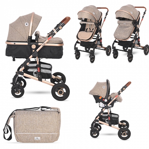 Детская коляска Lorelli Alba 3 в 1 - pearl beige