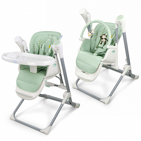 Стульчик-качели для кормления Nuovita Unico Leggero - зеленый жираф