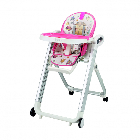 Стульчик для кормления Nuovita Futuro Bianco - розовый космос