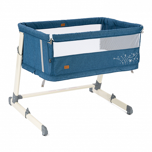 Приставная кровать Nuovita Calma - темно-синий лен