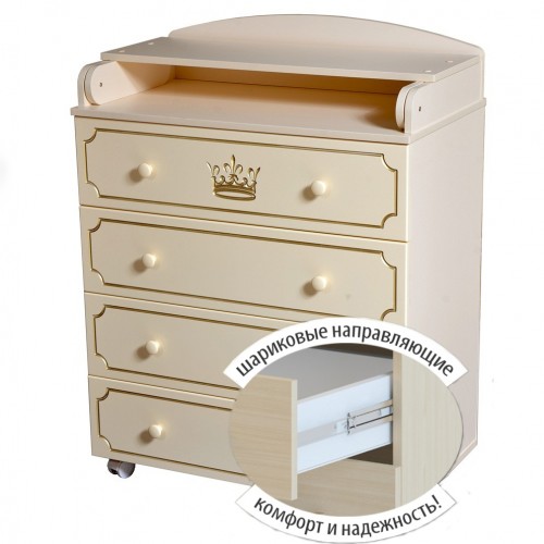 Комод пеленальный Ray Milan Crown 804 ЛДСП - слоновая кость
