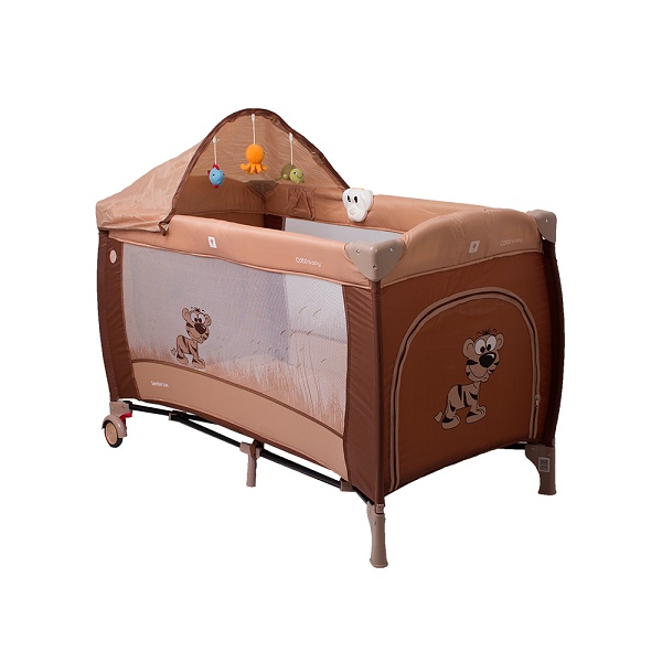 Манеж-кровать Coto Baby Samba Lux - коричневый