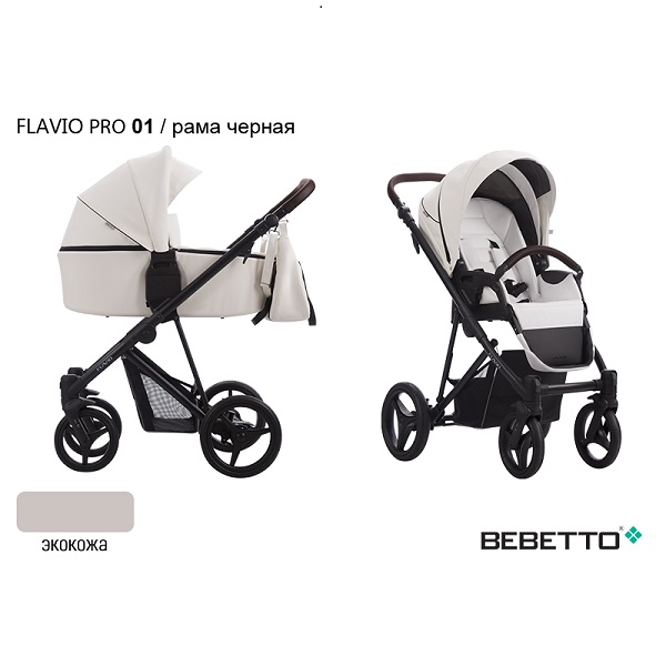 Детская коляска Bebetto Flavio Pro 2 в 1 - 01 CZA