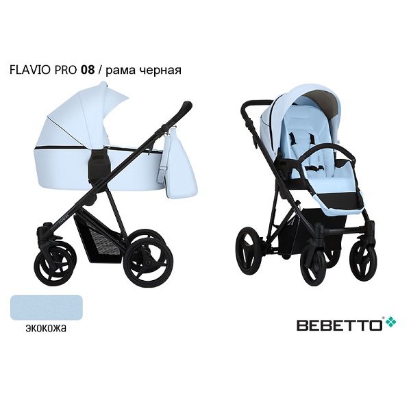 Детская коляска Bebetto Flavio Pro 3 в 1 - 08 cza