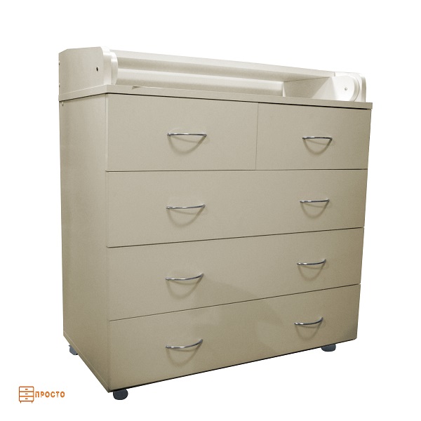 Комод пеленальный ПРО100 800/5 - слоновая кость