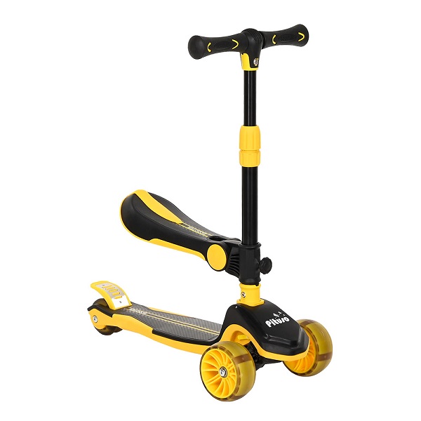 Детский складной самокат Pituso HD-S008 2 в 1 - yellow