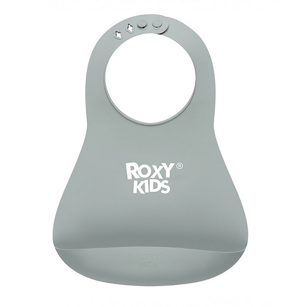 Нагрудник мягкий Roxy Kids - серый