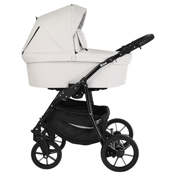 Детская коляска Pituso Nino экокожа 1 в 1 - white