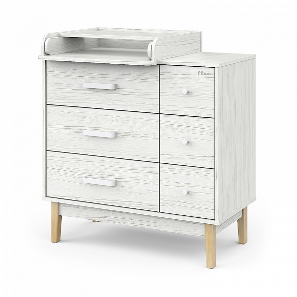 Комод пеленальный Pituso Kids Vintage Premium /сосна косцина/ - древесина белая