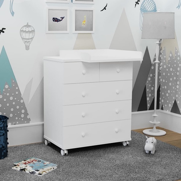 Комод пеленальный Incanto 800/5 - белый