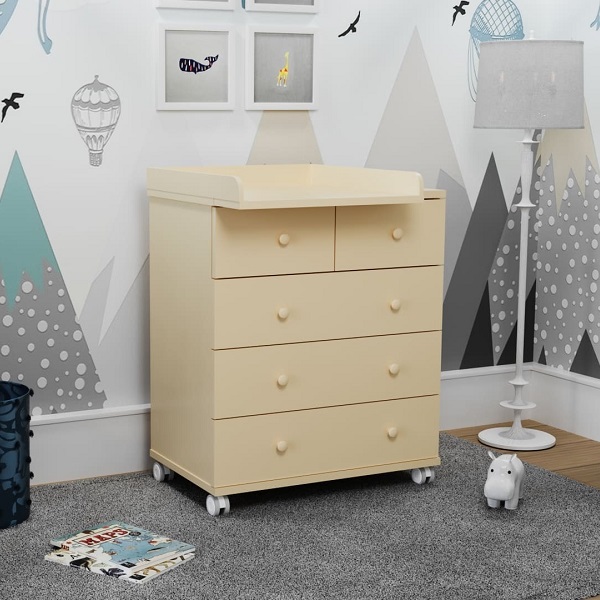 Комод пеленальный Incanto 800/5 - слоновая кость