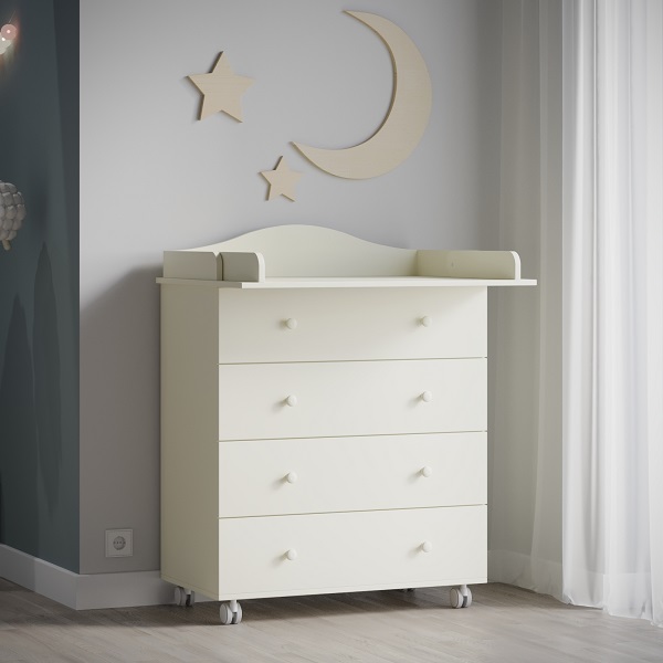 Комод пеленальный Incanto Classic 800/4 - белый