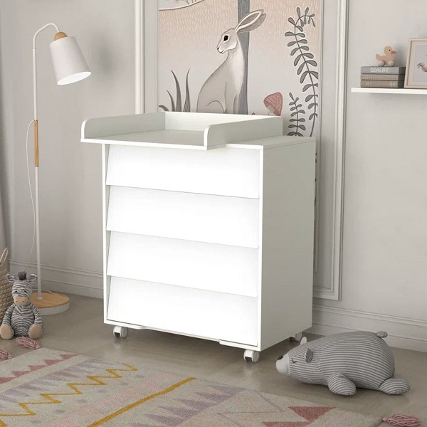 Комод пеленальный Incanto Cambridge 800/4 - белый/белый