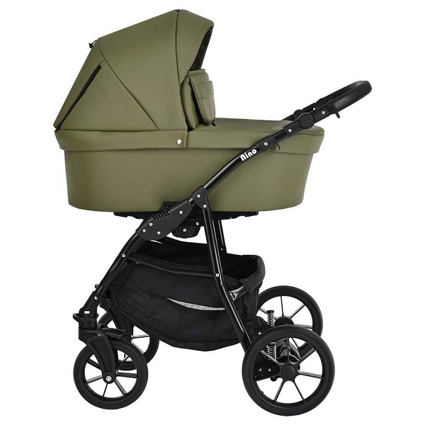 Детская коляска Pituso Nino экокожа 2 в 1 - khaki