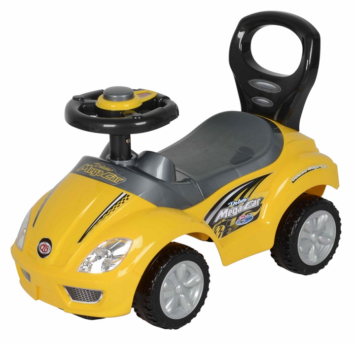 Машинка - каталка Мишутка со звуком - желтый