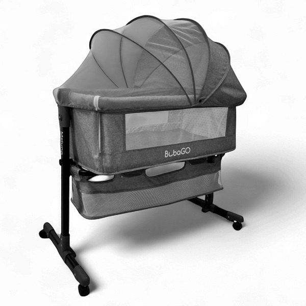 Приставная кроватка BubaGo Meluna 5 в 1 - серый