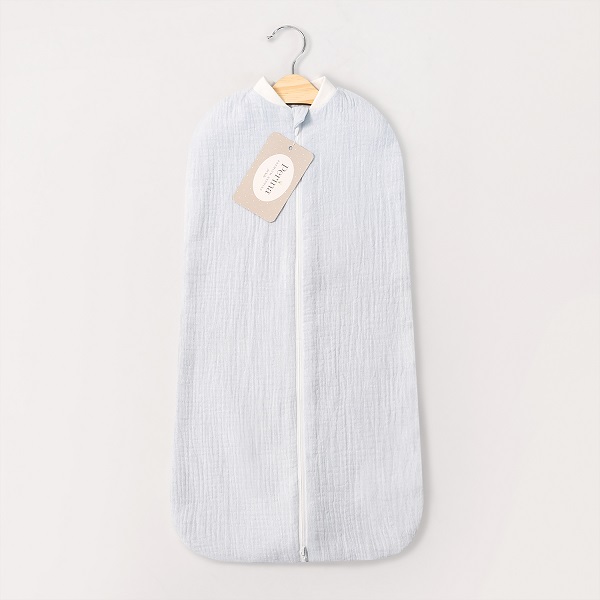 Пеленка-кокон для новорожденного муслин - голубая пастель