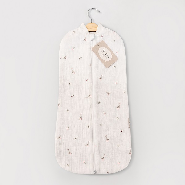 Пеленка-кокон для новорожденного муслин - гуси